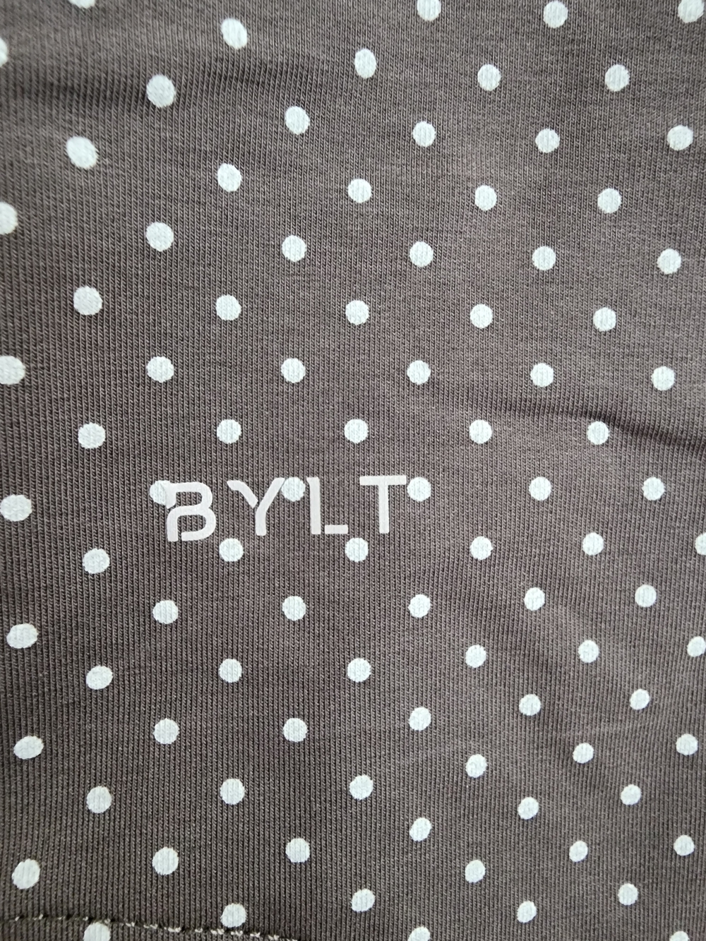 Nwt Bylt Drop Cut S/S Lux Polka Dot Tee Women's Small Gray — image 8 of 8